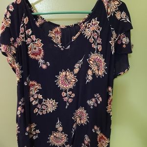 Old navy blue v neck xl